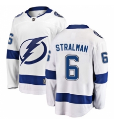 Men's Tampa Bay Lightning #6 Anton Stralman Fanatics Branded White Away Breakaway NHL Jersey