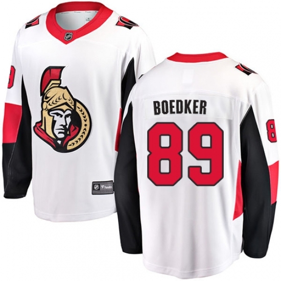Men's Ottawa Senators #89 Mikkel Boedker Fanatics Branded White Away Breakaway NHL Jersey Men's Ottawa Senators #89 Mikkel Boedker Fanatics Branded White Away Breakaway NHL Jersey