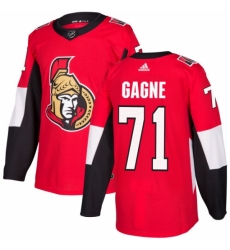 Youth Adidas Ottawa Senators #71 Gabriel Gagne Authentic Red Home NHL Jersey