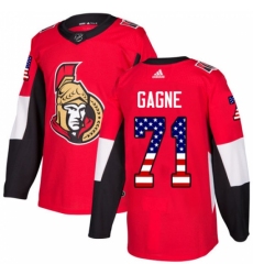 Youth Adidas Ottawa Senators #71 Gabriel Gagne Authentic Red USA Flag Fashion NHL Jersey Youth Adidas Ottawa Senators #71 Gabriel Gagne Authentic Red USA Flag Fashion NHL Jersey