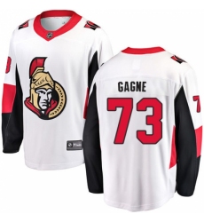 Youth Ottawa Senators #73 Gabriel Gagne Fanatics Branded White Away Breakaway NHL Jersey
