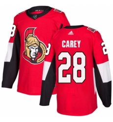 Men's Adidas Ottawa Senators #28 Paul Carey Premier Red Home NHL Jersey Men's Adidas Ottawa Senators #28 Paul Carey Premier Red Home NHL Jersey