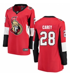 Women's Ottawa Senators #28 Paul Carey Fanatics Branded Red Home Breakaway NHL Jersey Women's Ottawa Senators #28 Paul Carey Fanatics Branded Red Home Breakaway NHL Jersey