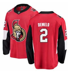 Men's Ottawa Senators #2 Dylan DeMelo Fanatics Branded Red Home Breakaway NHL Jersey