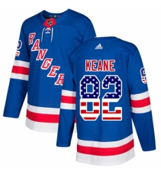 Men's Adidas New York Rangers #82 Joey Keane Authentic Royal Blue USA Flag Fashion NHL Jersey Men's Adidas New York Rangers #82 Joey Keane Authentic Royal Blue USA Flag Fashion NHL Jersey