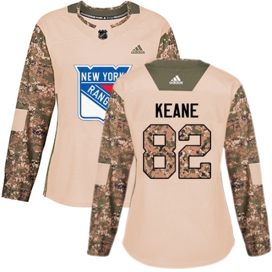 Women's Adidas New York Rangers #82 Joey Keane Authentic Camo Veterans Day Practice NHL Jersey Women's Adidas New York Rangers #82 Joey Keane Authentic Camo Veterans Day Practice NHL Jersey