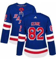 Women's Adidas New York Rangers #82 Joey Keane Premier Royal Blue Home NHL Jersey Women's Adidas New York Rangers #82 Joey Keane Premier Royal Blue Home NHL Jersey