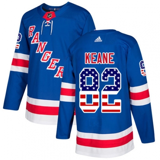 Youth Adidas New York Rangers #82 Joey Keane Authentic Royal Blue USA Flag Fashion NHL Jersey Youth Adidas New York Rangers #82 Joey Keane Authentic Royal Blue USA Flag Fashion NHL Jersey