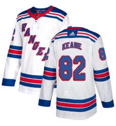 Youth Adidas New York Rangers #82 Joey Keane Authentic White Away NHL Jersey Youth Adidas New York Rangers #82 Joey Keane Authentic White Away NHL Jersey