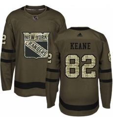 Youth Adidas New York Rangers #82 Joey Keane Premier Green Salute to Service NHL Jersey Youth Adidas New York Rangers #82 Joey Keane Premier Green Salute to Service NHL Jersey