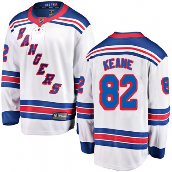 Youth New York Rangers #82 Joey Keane Fanatics Branded White Away Breakaway NHL Jersey Youth New York Rangers #82 Joey Keane Fanatics Branded White Away Breakaway NHL Jersey