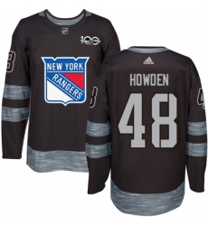 Men's Adidas New York Rangers #48 Brett Howden Authentic Black 1917-2017 100th Anniversary NHL Jersey Men's Adidas New York Rangers #48 Brett Howden Authentic Black 1917-2017 100th Anniversary NHL Jersey