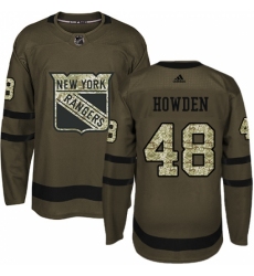Men's Adidas New York Rangers #48 Brett Howden Authentic Green Salute to Service NHL Jersey Men's Adidas New York Rangers #48 Brett Howden Authentic Green Salute to Service NHL Jersey