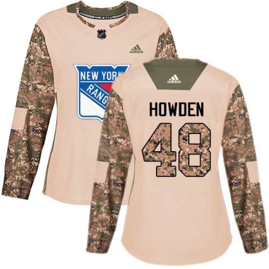 Women's Adidas New York Rangers #48 Brett Howden Authentic Camo Veterans Day Practice NHL Jersey Women's Adidas New York Rangers #48 Brett Howden Authentic Camo Veterans Day Practice NHL Jersey