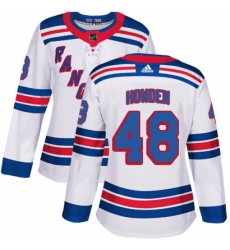 Women's Adidas New York Rangers #48 Brett Howden Authentic White Away NHL Jersey Women's Adidas New York Rangers #48 Brett Howden Authentic White Away NHL Jersey