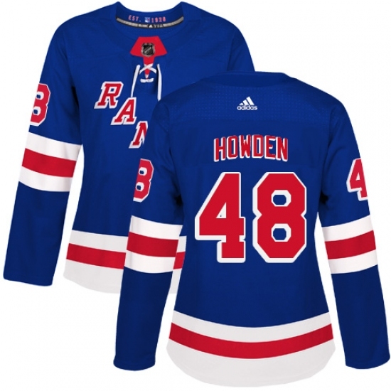 Women's Adidas New York Rangers #48 Brett Howden Premier Royal Blue Home NHL Jersey Women's Adidas New York Rangers #48 Brett Howden Premier Royal Blue Home NHL Jersey