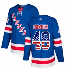 Youth Adidas New York Rangers #48 Brett Howden Authentic Royal Blue USA Flag Fashion NHL Jersey Youth Adidas New York Rangers #48 Brett Howden Authentic Royal Blue USA Flag Fashion NHL Jersey