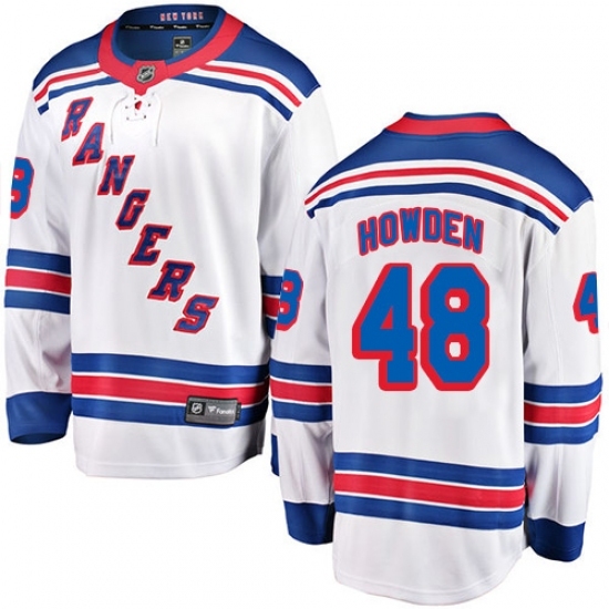 Youth New York Rangers #48 Brett Howden Fanatics Branded White Away Breakaway NHL Jersey Youth New York Rangers #48 Brett Howden Fanatics Branded White Away Breakaway NHL Jersey