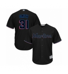 Youth Miami Marlins #31 Caleb Smith Authentic Black Alternate 2 Cool Base Baseball Player Jersey