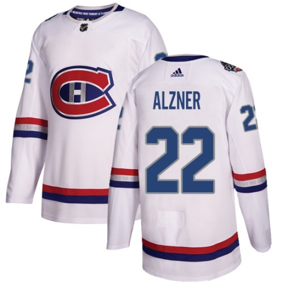 Men's Adidas Montreal Canadiens #22 Karl Alzner Authentic White 2017 100 Classic NHL Jersey Men's Adidas Montreal Canadiens #22 Karl Alzner Authentic White 2017 100 Classic NHL Jersey