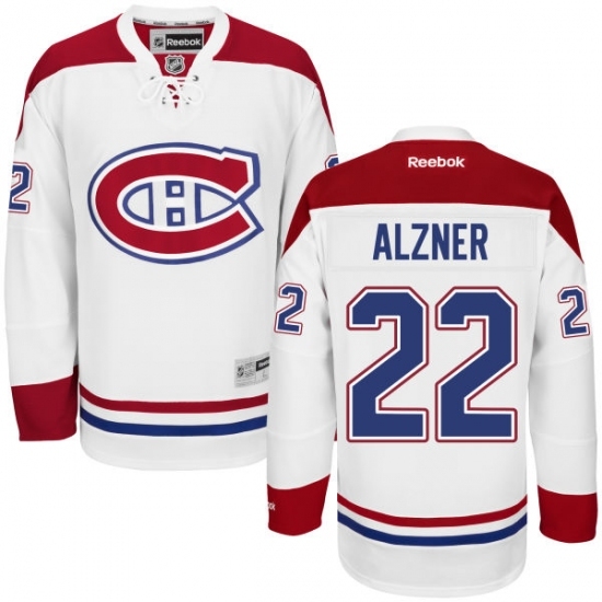 Men's Reebok Montreal Canadiens #22 Karl Alzner Authentic White Away NHL Jersey Men's Reebok Montreal Canadiens #22 Karl Alzner Authentic White Away NHL Jersey