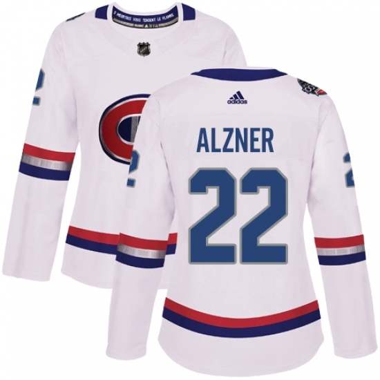 Women's Adidas Montreal Canadiens #22 Karl Alzner Authentic White 2017 100 Classic NHL Jersey Women's Adidas Montreal Canadiens #22 Karl Alzner Authentic White 2017 100 Classic NHL Jersey