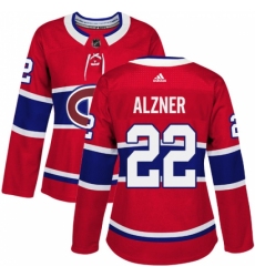 Women's Adidas Montreal Canadiens #22 Karl Alzner Premier Red Home NHL Jersey Women's Adidas Montreal Canadiens #22 Karl Alzner Premier Red Home NHL Jersey