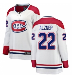 Women's Montreal Canadiens #22 Karl Alzner Authentic White Away Fanatics Branded Breakaway NHL Jersey Women's Montreal Canadiens #22 Karl Alzner Authentic White Away Fanatics Branded Breakaway NHL Jersey