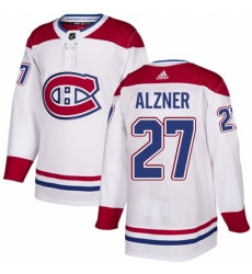 Youth Adidas Montreal Canadiens #27 Karl Alzner Authentic White Away NHL Jersey Youth Adidas Montreal Canadiens #27 Karl Alzner Authentic White Away NHL Jersey