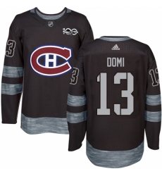 Men's Adidas Montreal Canadiens #13 Max Domi Authentic Black 1917-2017 100th Anniversary NHL Jersey Men's Adidas Montreal Canadiens #13 Max Domi Authentic Black 1917-2017 100th Anniversary NHL Jersey