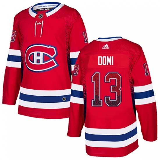 Men's Adidas Montreal Canadiens #13 Max Domi Authentic Red Drift Fashion NHL Jersey Men's Adidas Montreal Canadiens #13 Max Domi Authentic Red Drift Fashion NHL Jersey
