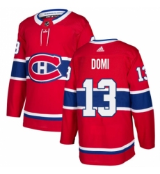 Men's Adidas Montreal Canadiens #13 Max Domi Authentic Red Home NHL Jersey Men's Adidas Montreal Canadiens #13 Max Domi Authentic Red Home NHL Jersey