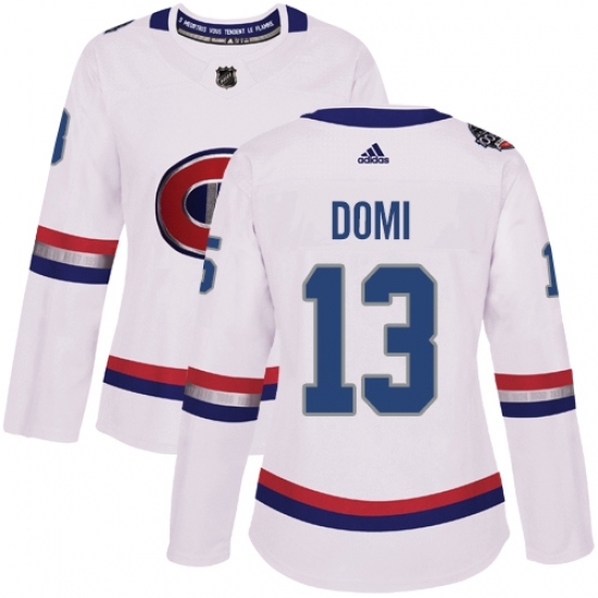 Women's Adidas Montreal Canadiens #13 Max Domi Authentic White 2017 100 Classic NHL Jersey Women's Adidas Montreal Canadiens #13 Max Domi Authentic White 2017 100 Classic NHL Jersey