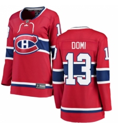 Women's Montreal Canadiens #13 Max Domi Authentic Red Home Fanatics Branded Breakaway NHL Jersey Women's Montreal Canadiens #13 Max Domi Authentic Red Home Fanatics Branded Breakaway NHL Jersey