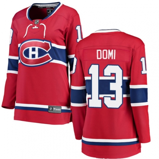 Women's Montreal Canadiens #13 Max Domi Authentic Red Home Fanatics Branded Breakaway NHL Jersey Women's Montreal Canadiens #13 Max Domi Authentic Red Home Fanatics Branded Breakaway NHL Jersey