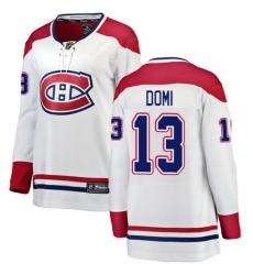 Women's Montreal Canadiens #13 Max Domi Authentic White Away Fanatics Branded Breakaway NHL Jersey Women's Montreal Canadiens #13 Max Domi Authentic White Away Fanatics Branded Breakaway NHL Jersey