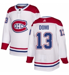 Youth Adidas Montreal Canadiens #13 Max Domi Authentic White Away NHL Jersey Youth Adidas Montreal Canadiens #13 Max Domi Authentic White Away NHL Jersey