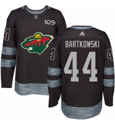 Men's Adidas Minnesota Wild #44 Matt Bartkowski Authentic Black 1917-2017 100th Anniversary NHL Jersey Men's Adidas Minnesota Wild #44 Matt Bartkowski Authentic Black 1917-2017 100th Anniversary NHL Jersey