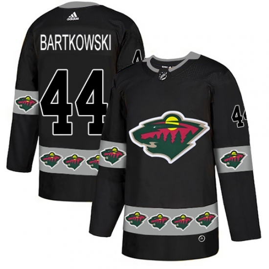 Men's Adidas Minnesota Wild #44 Matt Bartkowski Authentic Black Team Logo Fashion NHL Jersey Men's Adidas Minnesota Wild #44 Matt Bartkowski Authentic Black Team Logo Fashion NHL Jersey