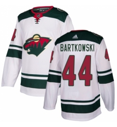 Men's Adidas Minnesota Wild #44 Matt Bartkowski Authentic White Away NHL Jersey Men's Adidas Minnesota Wild #44 Matt Bartkowski Authentic White Away NHL Jersey