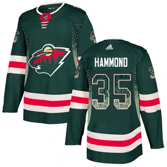 Men's Adidas Minnesota Wild #35 Andrew Hammond Authentic Green Drift Fashion NHL Jersey Men's Adidas Minnesota Wild #35 Andrew Hammond Authentic Green Drift Fashion NHL Jersey
