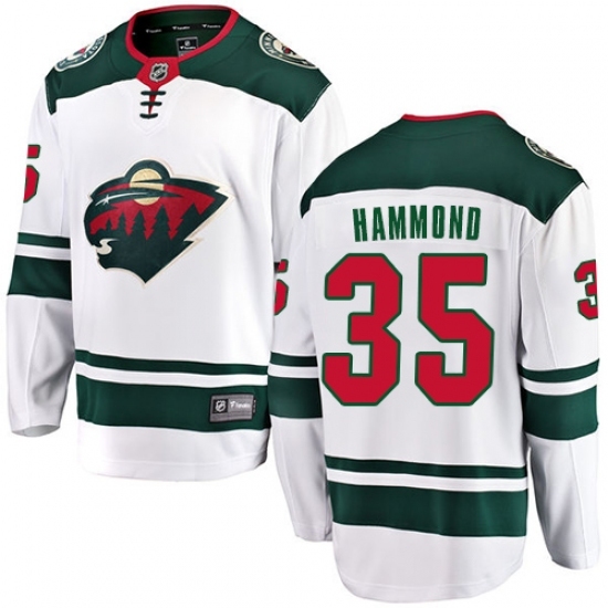 Men's Minnesota Wild #35 Andrew Hammond Authentic White Away Fanatics Branded Breakaway NHL Jersey Men's Minnesota Wild #35 Andrew Hammond Authentic White Away Fanatics Branded Breakaway NHL Jersey