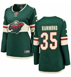Women's Minnesota Wild #35 Andrew Hammond Authentic Green Home Fanatics Branded Breakaway NHL Jersey Women's Minnesota Wild #35 Andrew Hammond Authentic Green Home Fanatics Branded Breakaway NHL Jersey