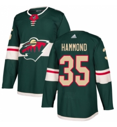 Youth Adidas Minnesota Wild #35 Andrew Hammond Premier Green Home NHL Jersey Youth Adidas Minnesota Wild #35 Andrew Hammond Premier Green Home NHL Jersey