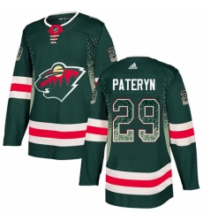Men's Adidas Minnesota Wild #29 Greg Pateryn Authentic Green Drift Fashion NHL Jersey