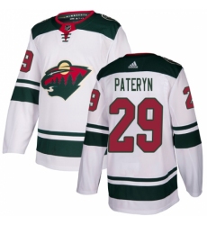 Men's Adidas Minnesota Wild #29 Greg Pateryn Authentic White Away NHL Jersey