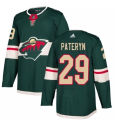 Men's Adidas Minnesota Wild #29 Greg Pateryn Premier Green Home NHL Jersey