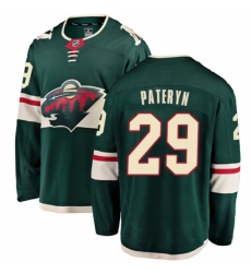 Men's Minnesota Wild #29 Greg Pateryn Authentic Green Home Fanatics Branded Breakaway NHL Jersey