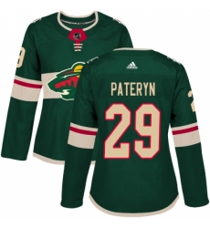 Women's Adidas Minnesota Wild #29 Greg Pateryn Authentic Green Home NHL Jersey