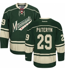 Women's Reebok Minnesota Wild #29 Greg Pateryn Premier Green Third NHL Jersey